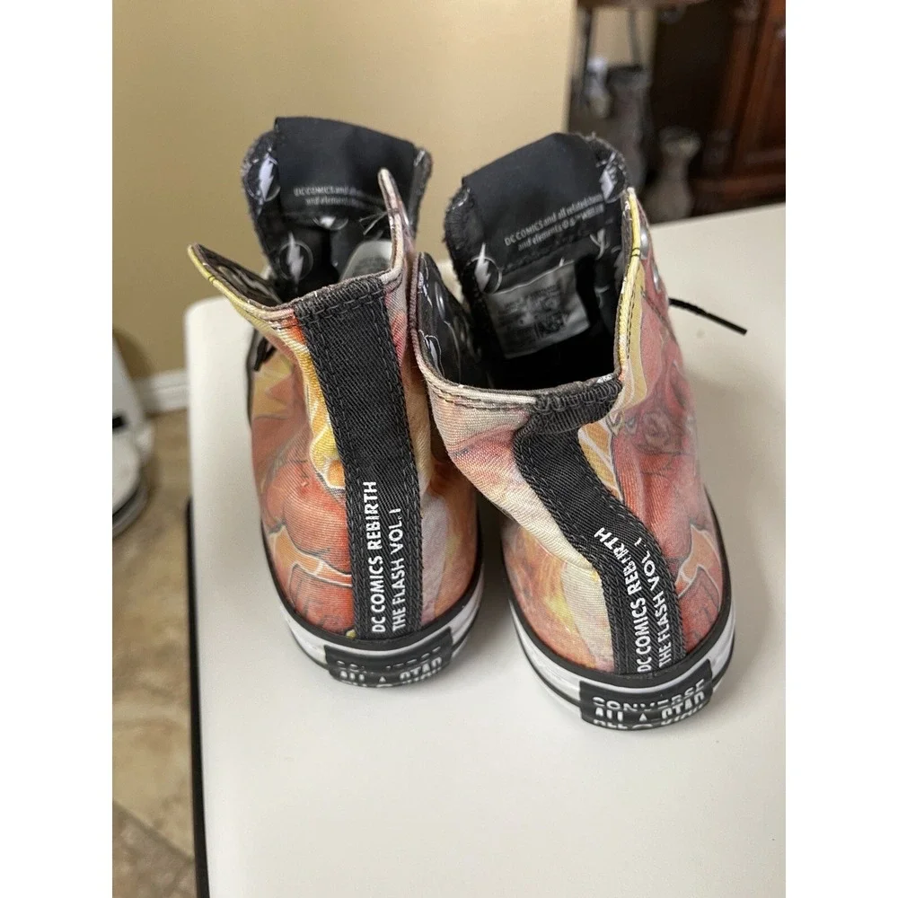 Converse DC Comics Flash High Top Sneakers Mens 6 Womens 8 Graphic - Picture 9 of 9